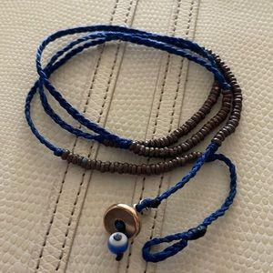 Wrap bracelet with evil eye